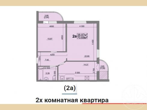 Двухкомнатная квартира в центре г.Черкассы